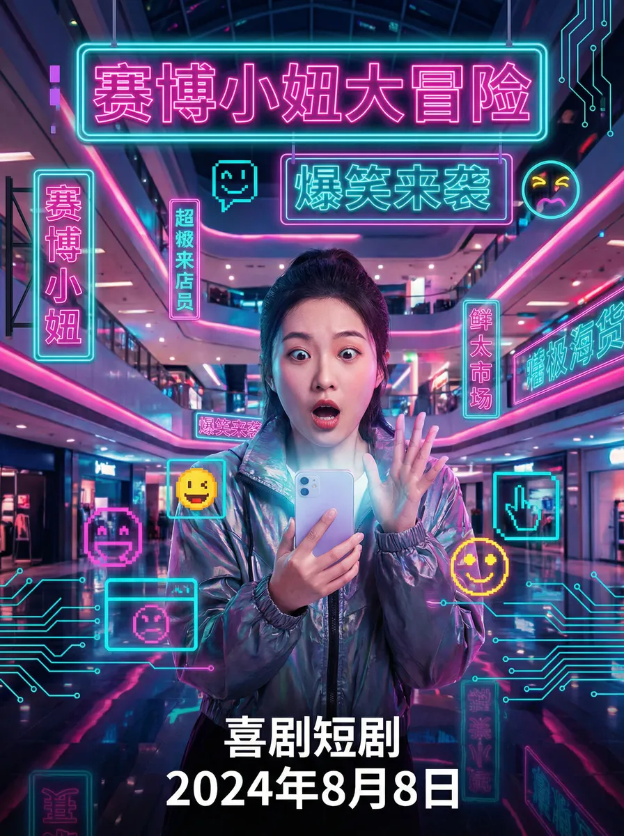javlibrary 搞笑喜剧短剧 - 赛博小妞大冒险海报